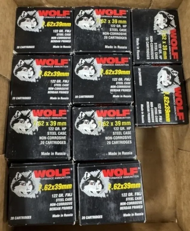 200 rnds Wolf 7.62x39mm Ammo