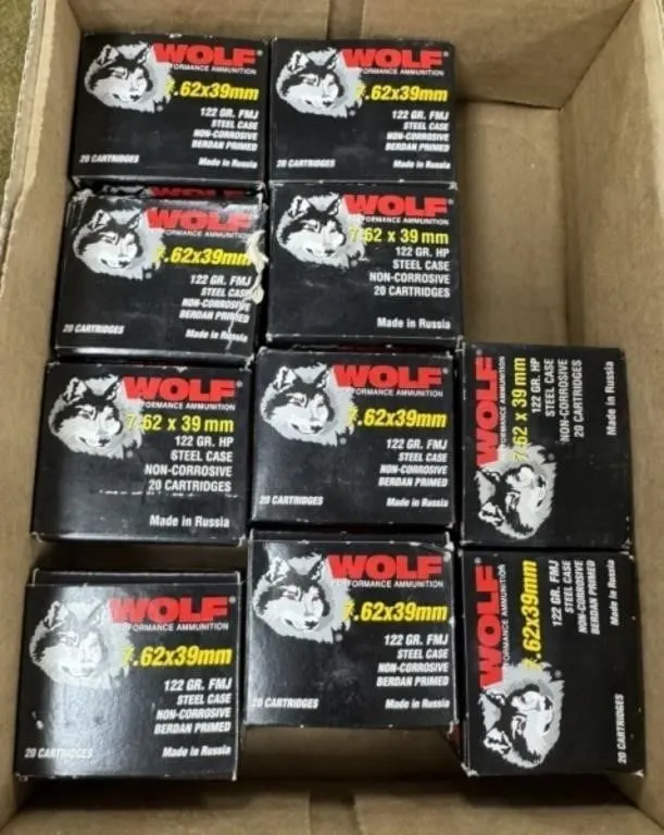 200 rnds Wolf 7.62x39mm Ammo