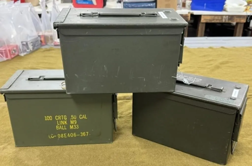 3 Metal Ammo Cans