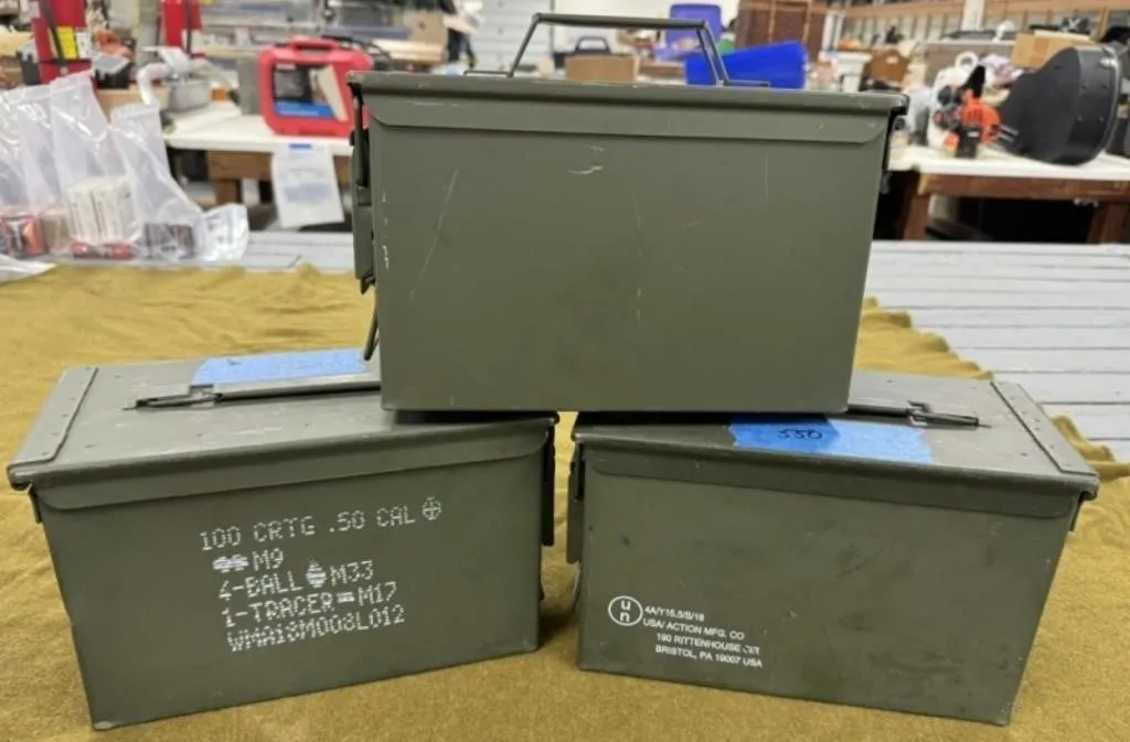 3 Metal Ammo Cans