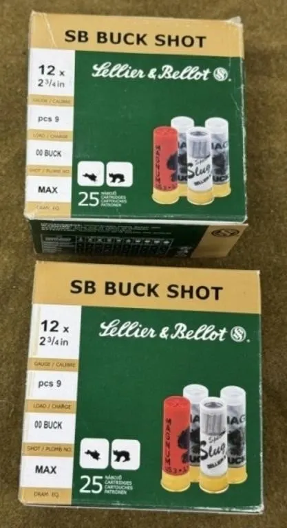 50 rnds S&B 12 ga 00 Buck Shotshells