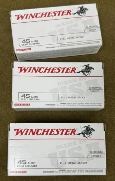 150 rnds Winchester .45 Auto Ammo