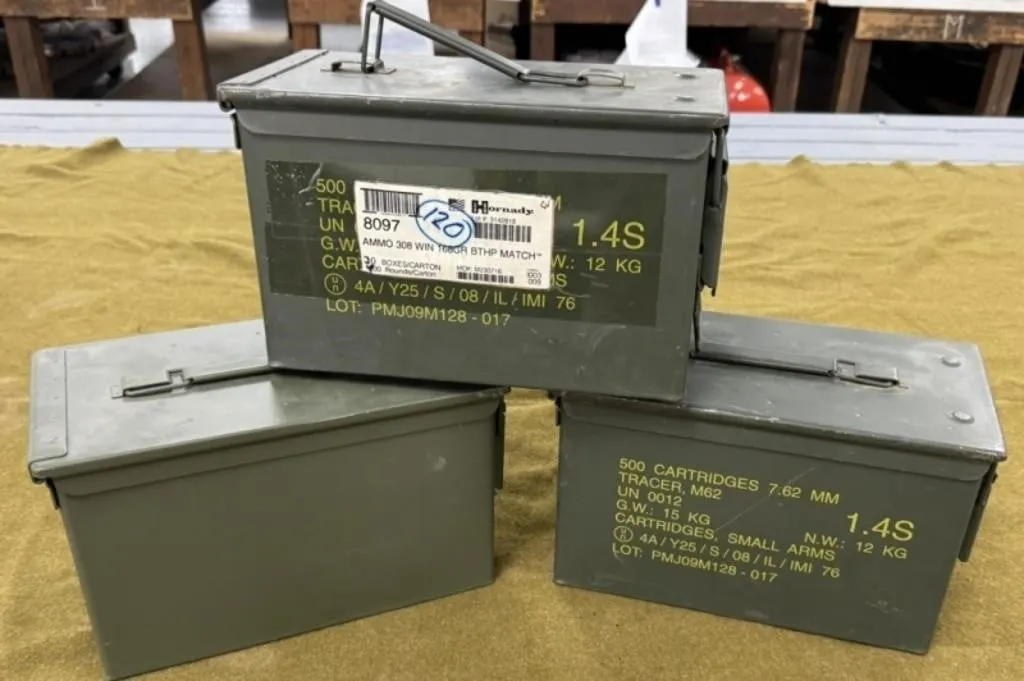 3 Metal Ammo Cans