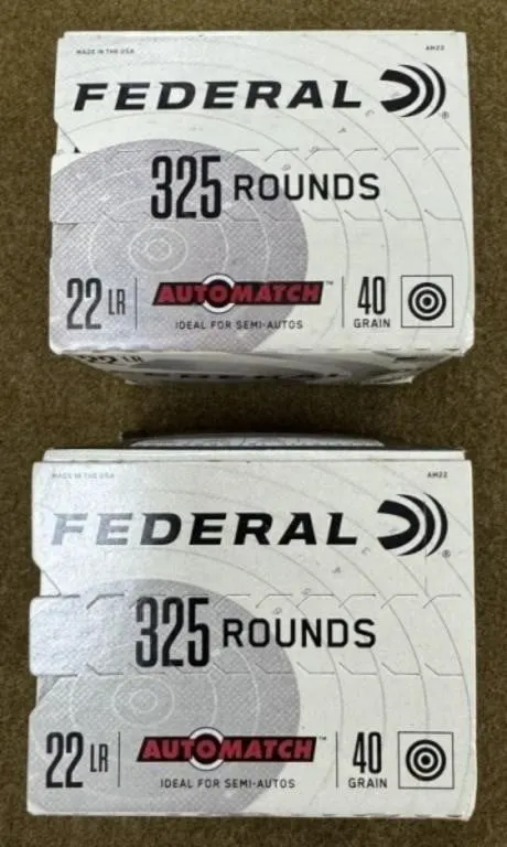 650 rnds Federal .22 LR Ammo