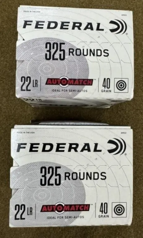 650 rnds Federal .22 LR Ammo
