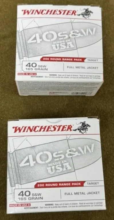 400 rnds Winchester .40 S&W Ammo