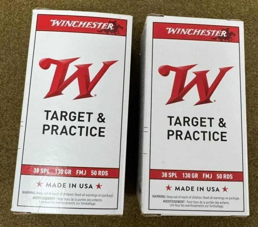 100 rnds Winchester .38 Spl Ammo