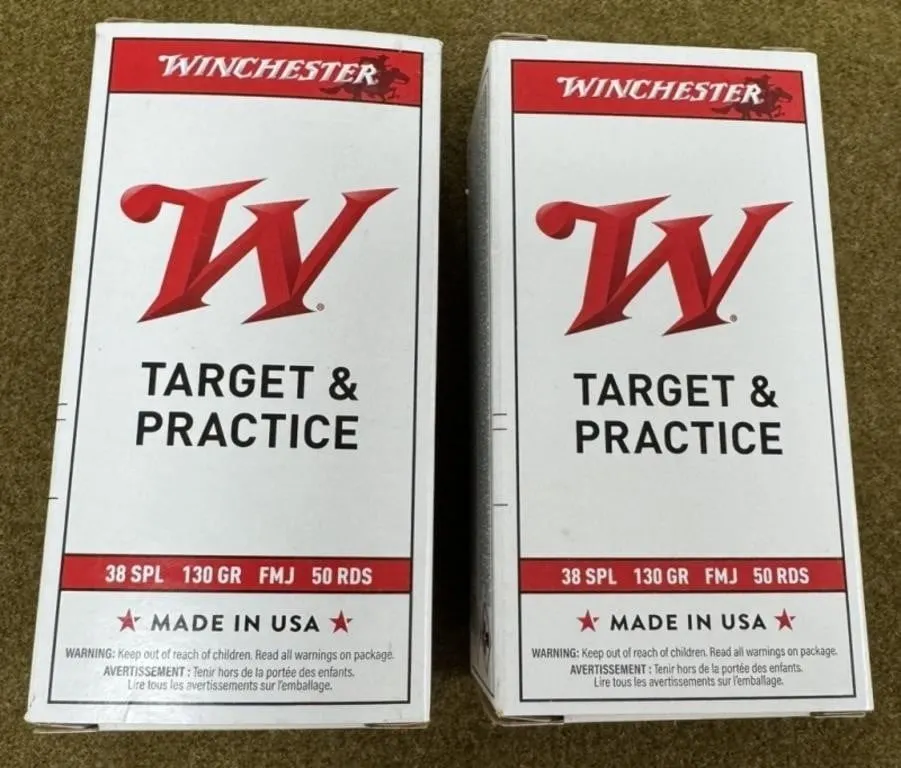 100 rnds Winchester .38 Spl Ammo