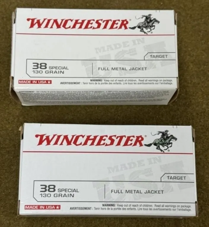 100 rnds Winchester .38 Spl Ammo