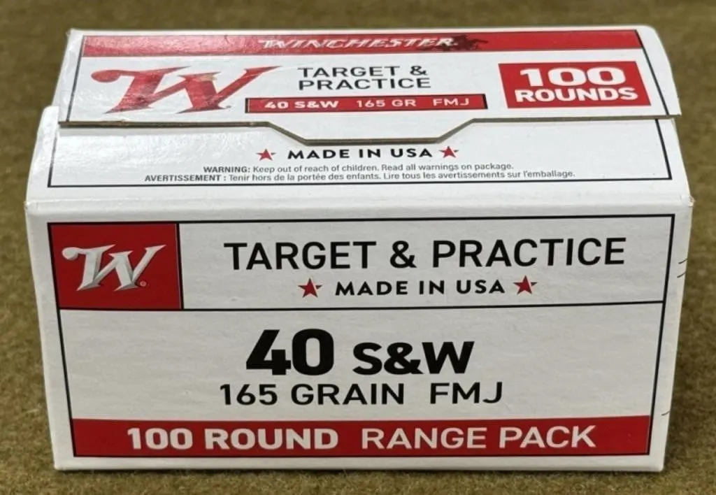 100 rnds Winchester .40 S&W Ammo