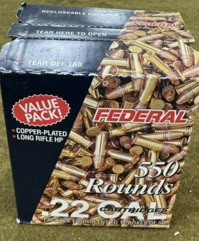 500 rnds Federal .22 LR Ammo