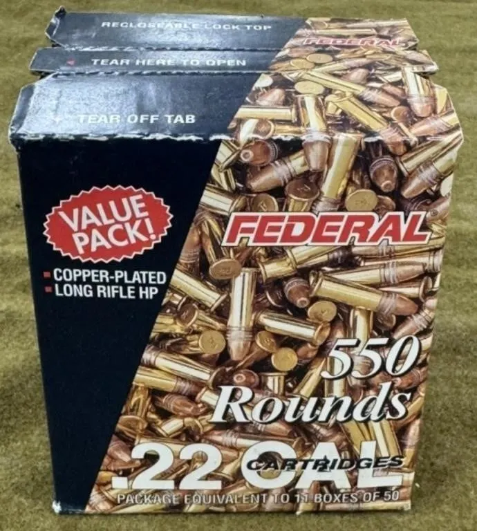 500 rnds Federal .22 LR Ammo