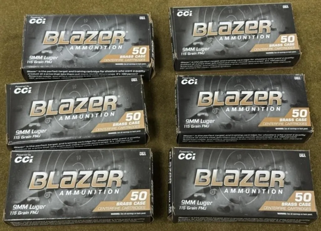 300 rnds CCI 9mm Blazer Ammo