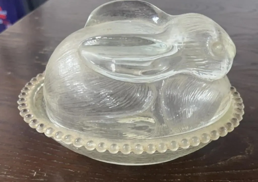 Glass Rabbit On Nest