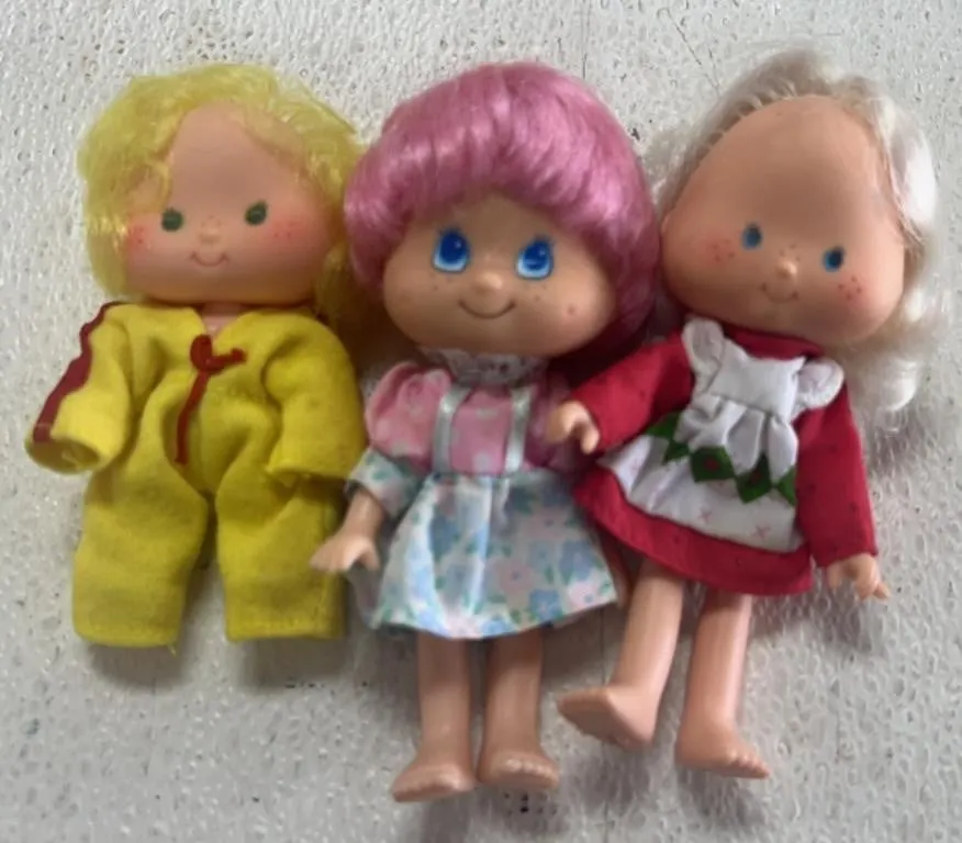 Three Strawberry Shortcake Friends Dolls