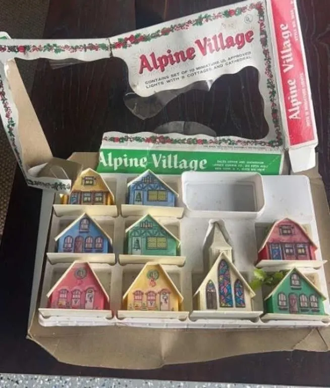 Vintage Alpine Christmas Village