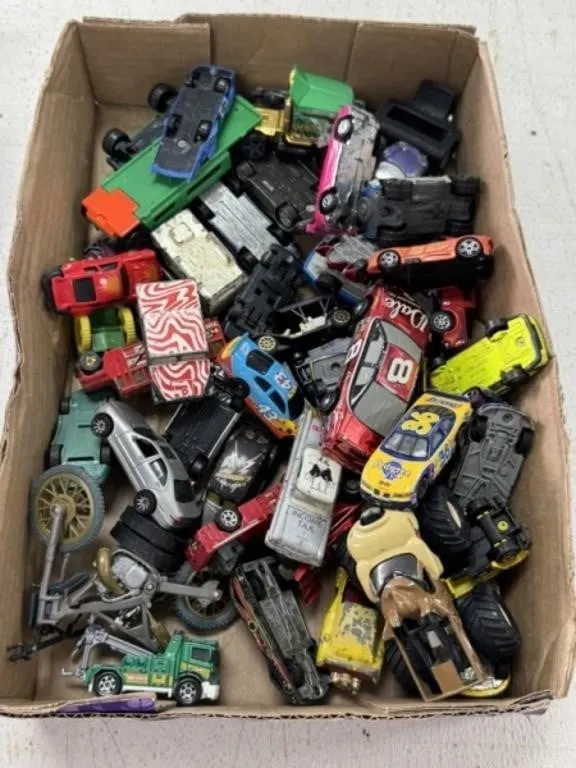 Box of Die Cast Cars