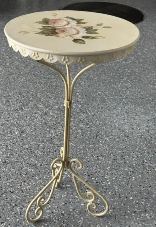 Tole Painted Metal Table