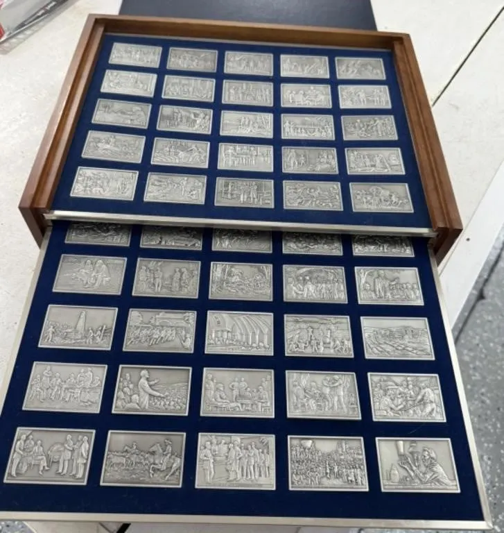 62 - Franklin Mint Pewter Ingots