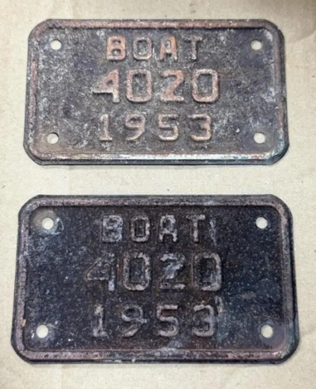 1953 Boat License