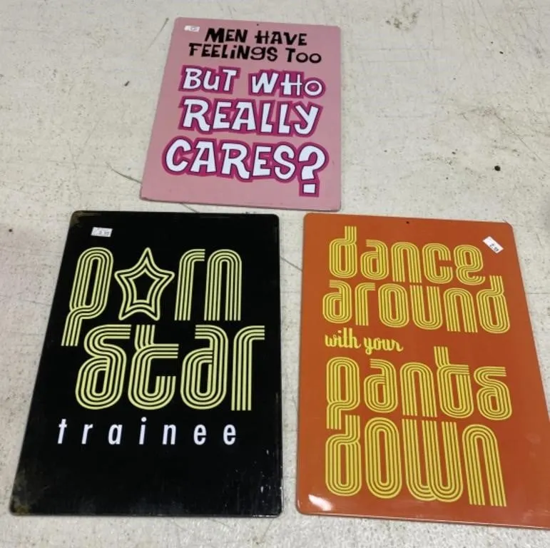 3 - Metal Signs