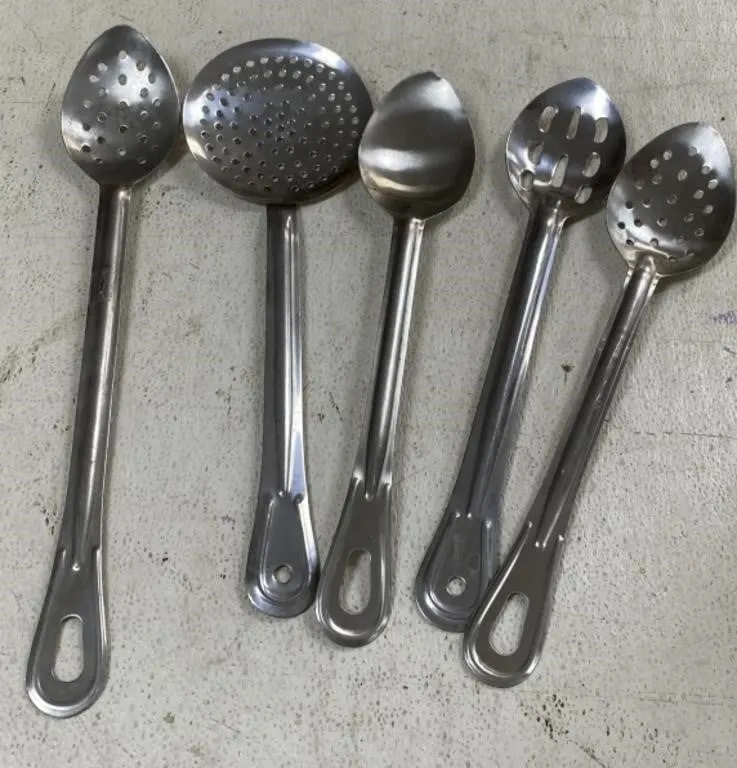 New Stainless Slotted Spoons & Utensils