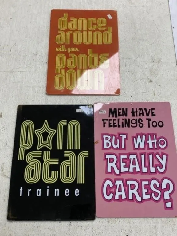 3 - Metal signs