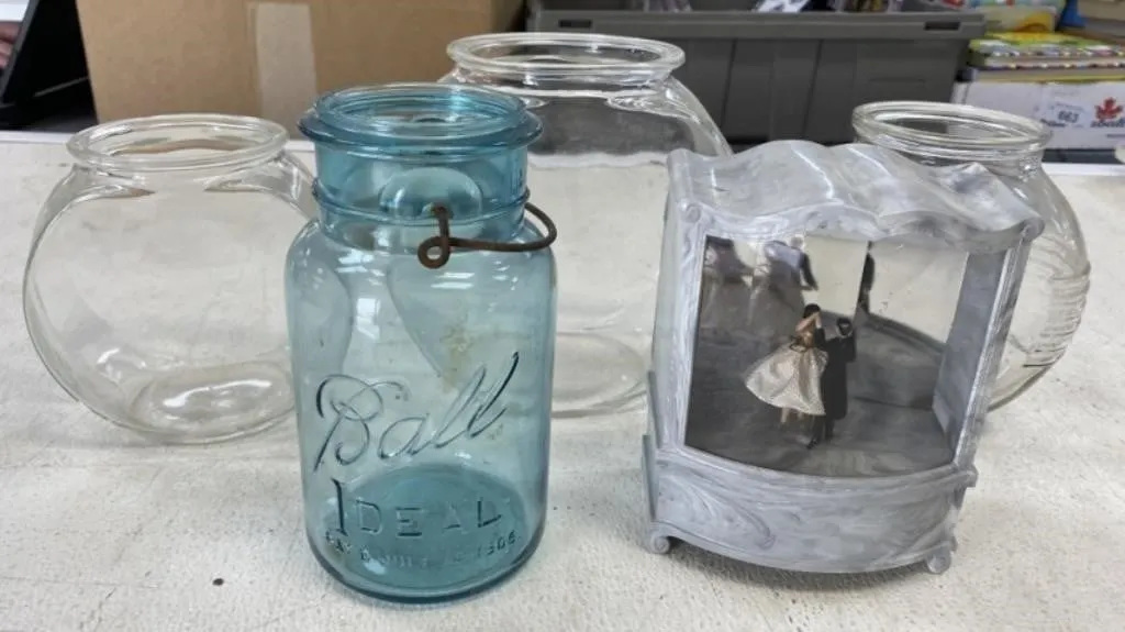 Fish Bowl and Canning Jar