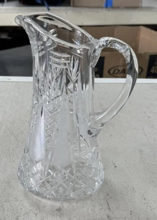 Leaded Glass Pitcher