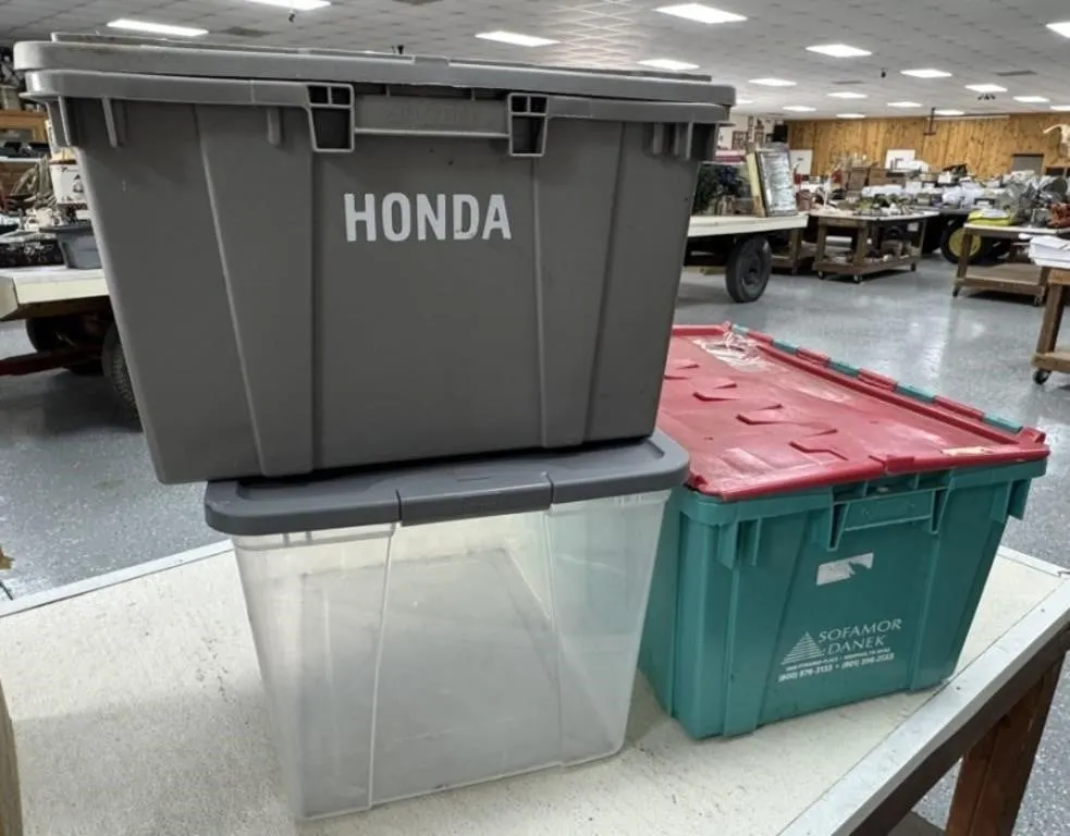 3 - Storage Totes with Lids