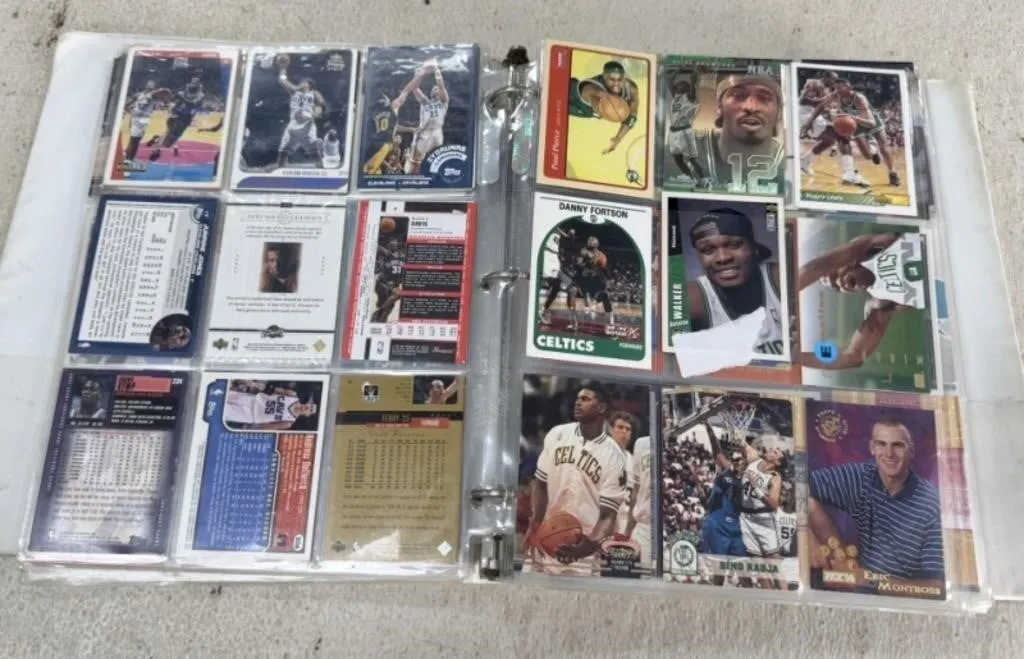 Binder of Basketball Cards