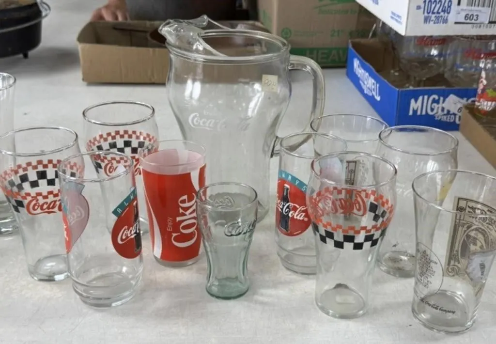 Coca-Cola Pitcher and Glasses
