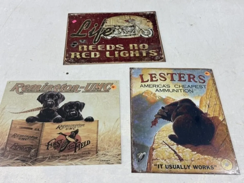 3 - Metal Signs