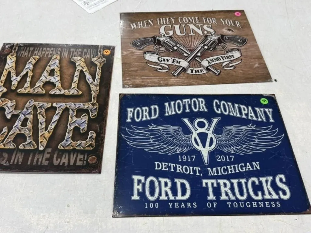 3 - Metal Signs