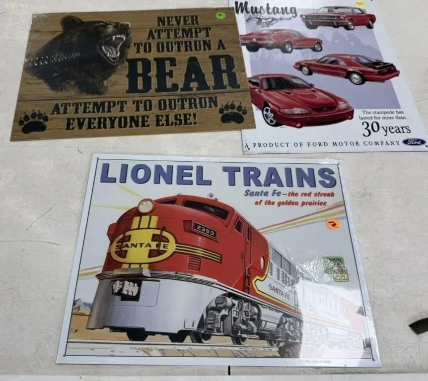 3 - Metal Signs