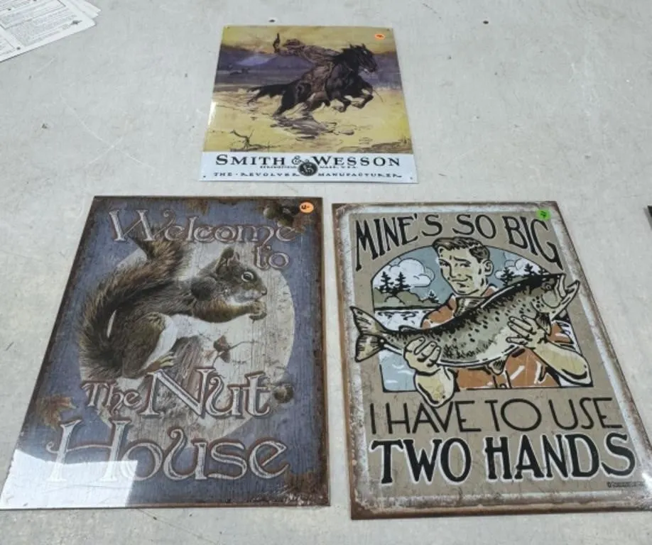 3 - Metal Signs
