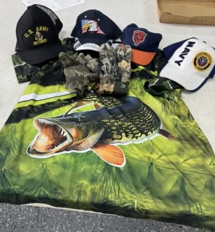 Hats, Gloves and 3X T-Shirt