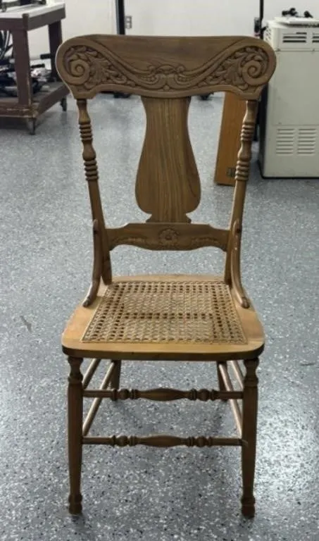 Cane Seat Oak Dinette Chair