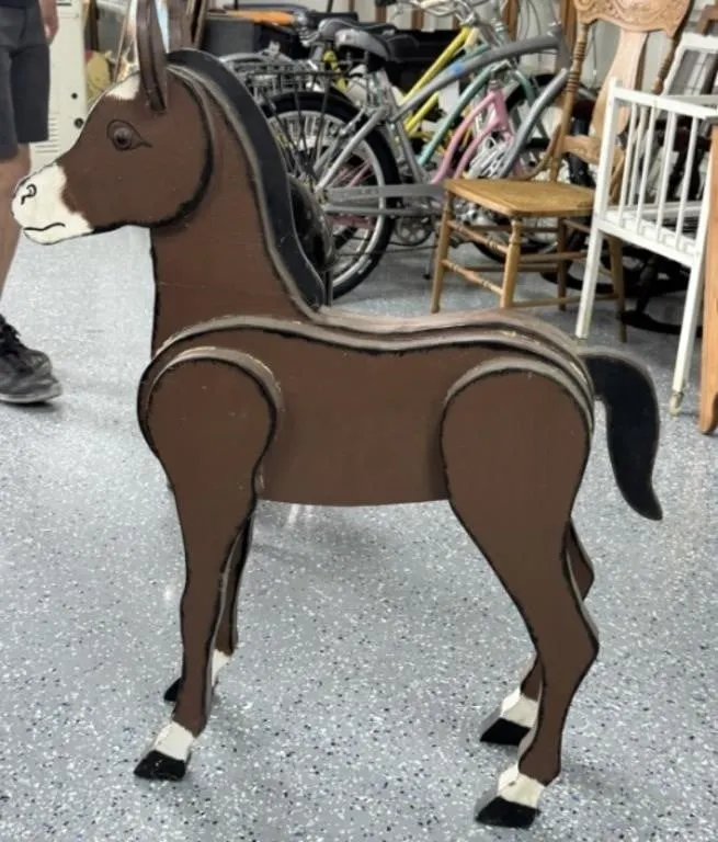 Wood 42" Tall Horse