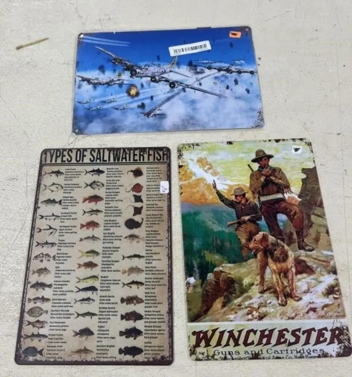 3 - Metal Signs