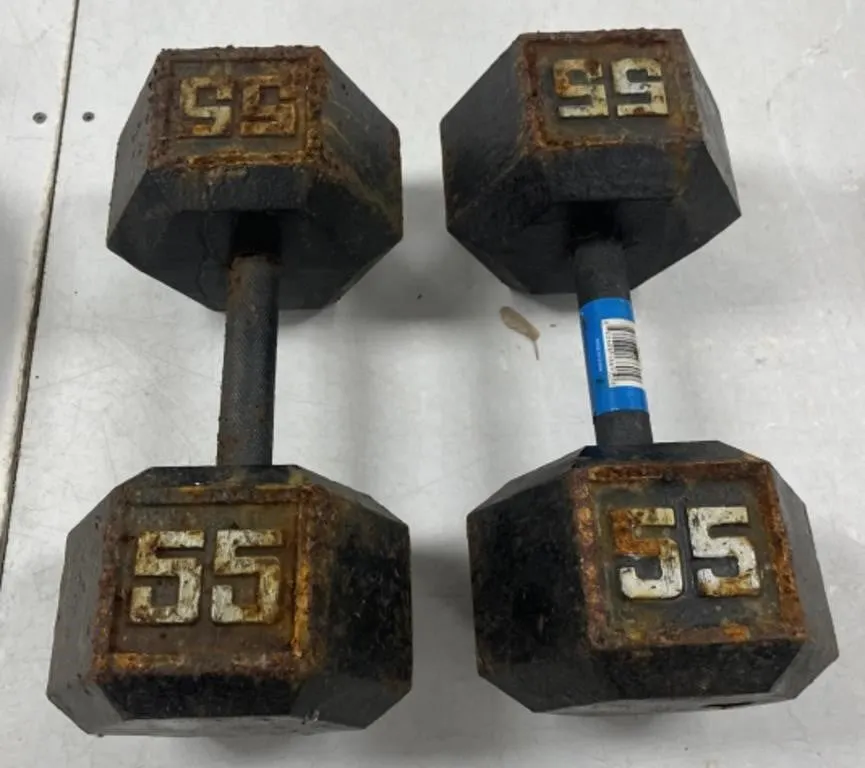 2 - 55 lb Dumbbells
