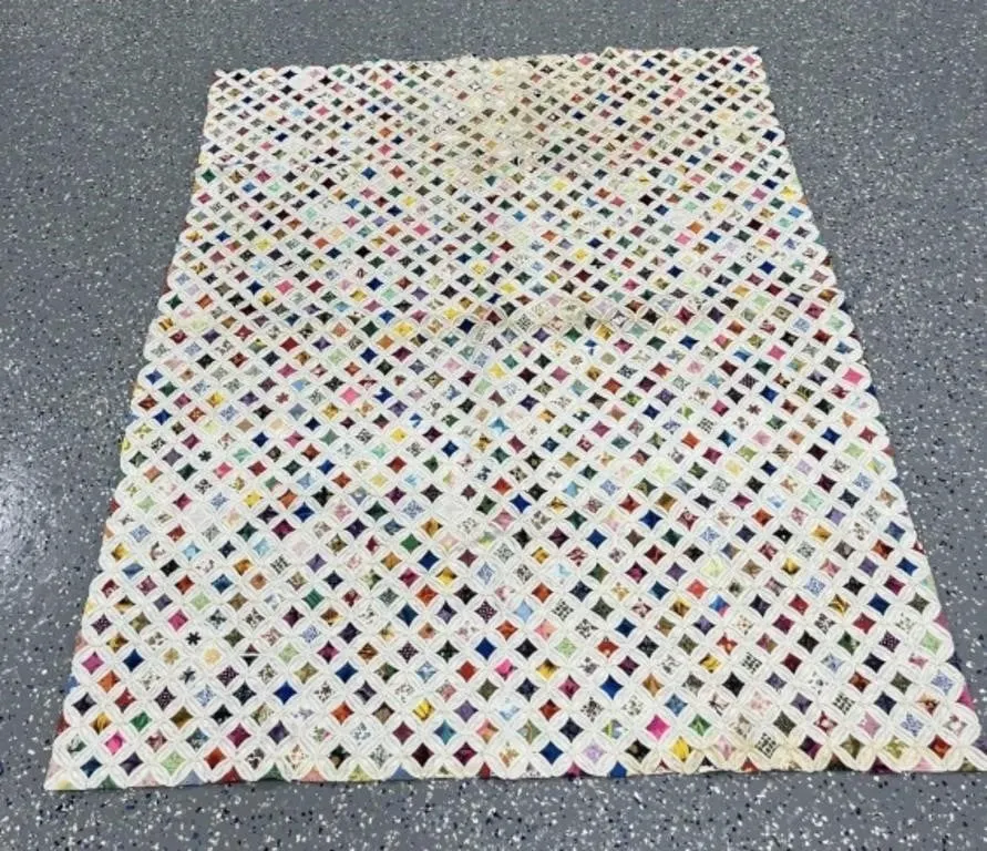 Handmade Cathedral Window Quilt