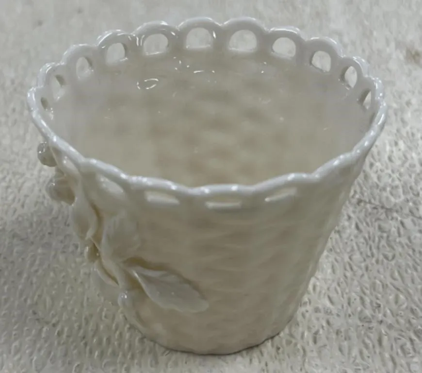 Belleek Basket Pattern Bowl