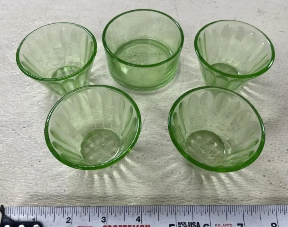 Small Green Depression Bowls