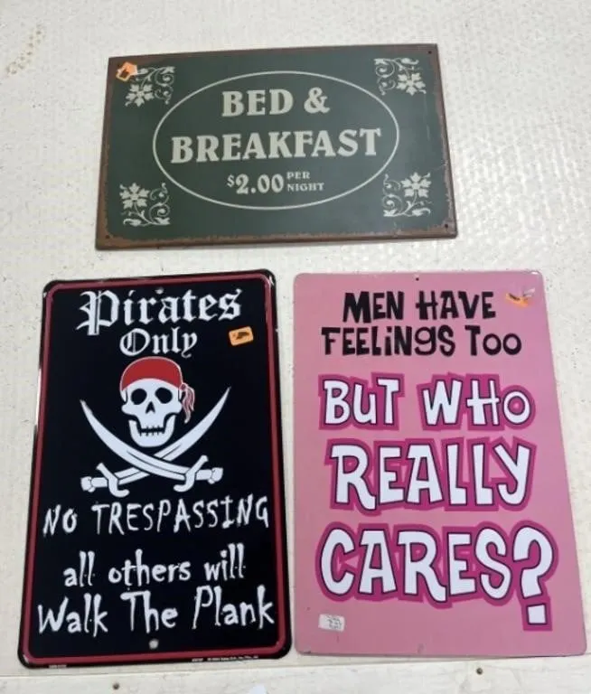 3 - Metal Signs
