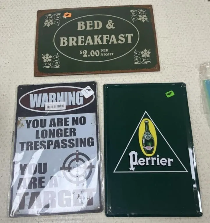 3 - Metal Signs