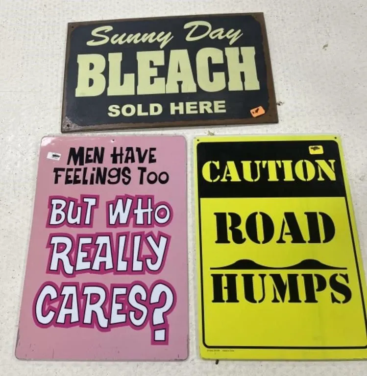 3 - Metal Signs
