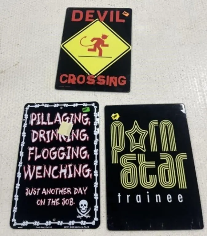 3 - Metal Signs