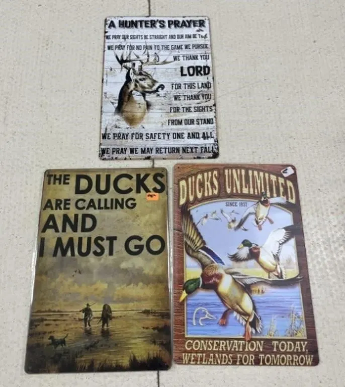 3 - Metal Signs