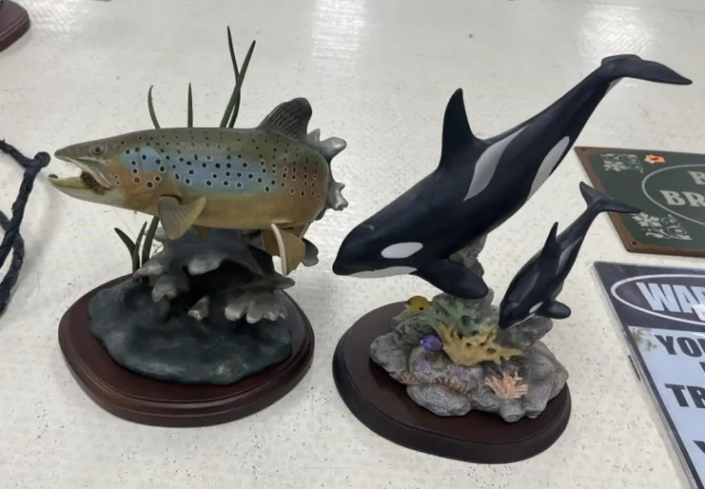 Resin & Ceramic Fish Sculptures